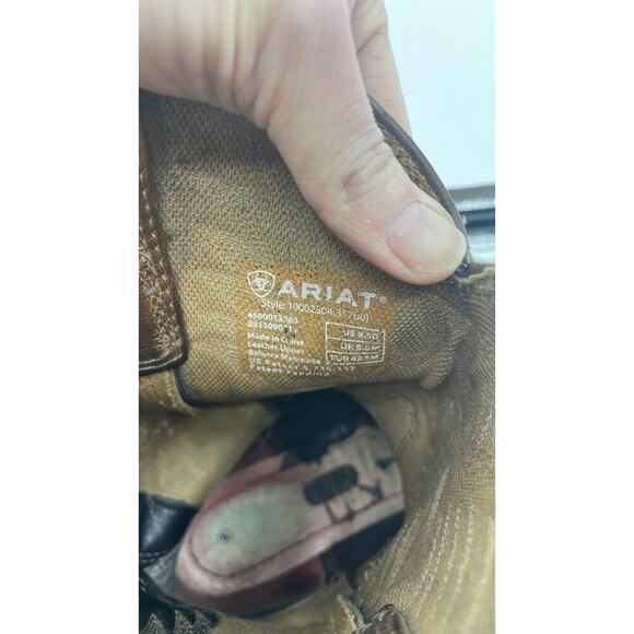 Ariat Challenger Men's 9.5D Western Cowboy Boots 10002504 Brown Rodeo Rancher - Picture 15 of 16